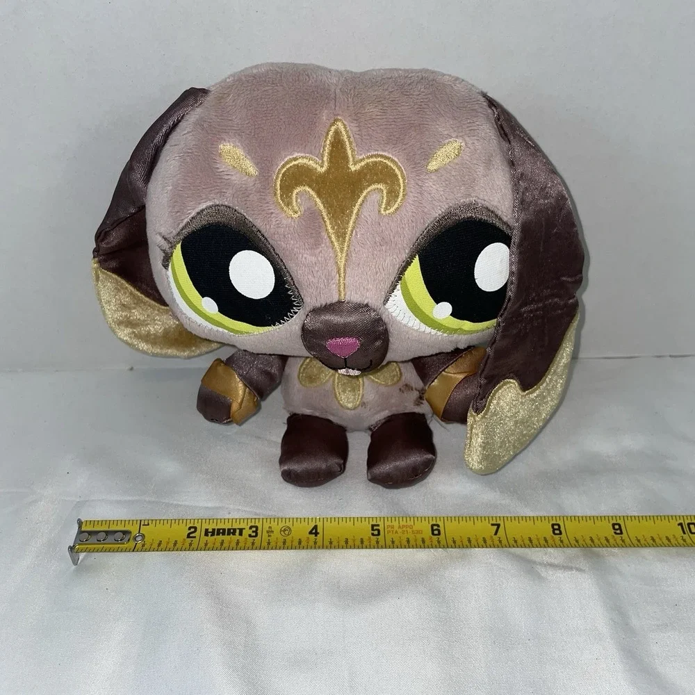 2008 Hasbro Plush Littlest Pet Shop LPS Sassiest Dog Stuffed Animal Toy Doll 8